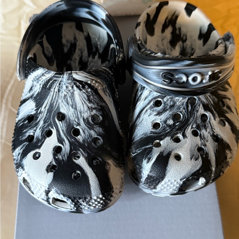 CROCS Kids Black and White Water Shoes